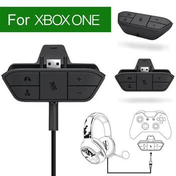 Stereo Slúchadlá Adaptér pre Xbox Jednej & Xbox Série X|Y Radič - Nastavenie Vyváženia Zvuku (Hra Zvuk a Hlasový Chat), Hlasitosti, Mikrofón